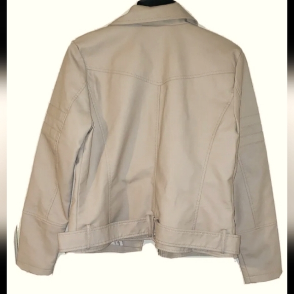 Baccini Womens Polyurethane Leather Jacket Moto Biker Full-Zip Size:M Color mush - Picture 6 of 11